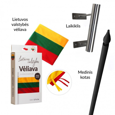 Nerūdijančio plieno vėliavos komplektas "Trispalvė" Nerūdijančio plieno vėliavos komplektas "Trispalvė"