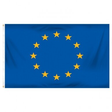 Europos Sąjungos vėliava 100 x 170 cm maunama ant koto 1