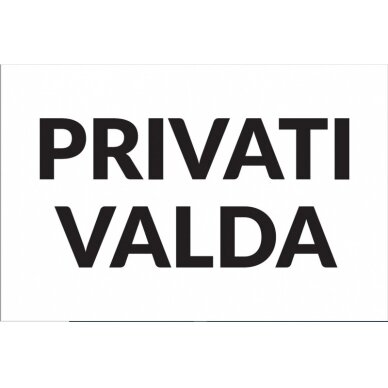 Informacinė lentelė Privati Valda I