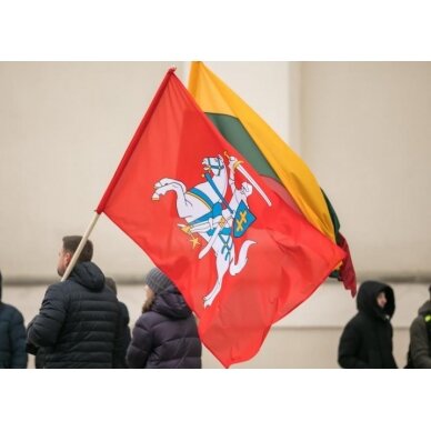 Lietuvos istorinė vėliava 150 x 250 cm maunama ant koto