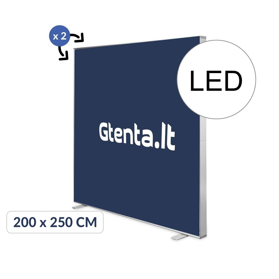 MOBILI DVIPUSĖ LED SIENELĖ 200x250CM