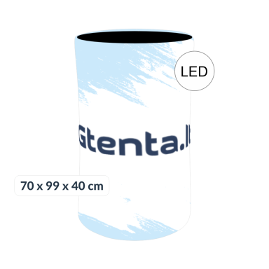 MOBILUS LED PARODŲ STALIUKAS (OVALAS) 70x99x40CM MOBILUS LED PARODŲ STALIUKAS (OVALAS) 70x99x40CM