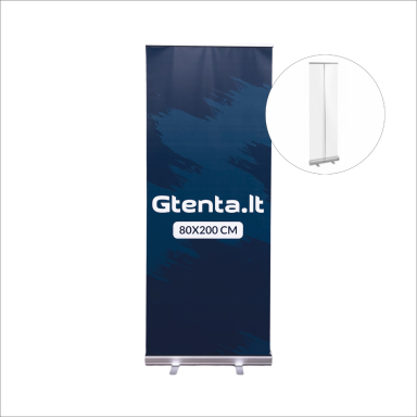 Mobilus reklaminis stendas ROLL UP STANDARD 80x200 cm Mobilus reklaminis stendas ROLL UP STANDARD 80x200 cm