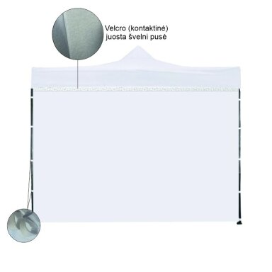 Papildoma siena 3m/2m Balta