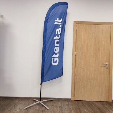 Reklaminė vėliava įstrižu kraštu Reklaminė vėliava įstrižu kraštu