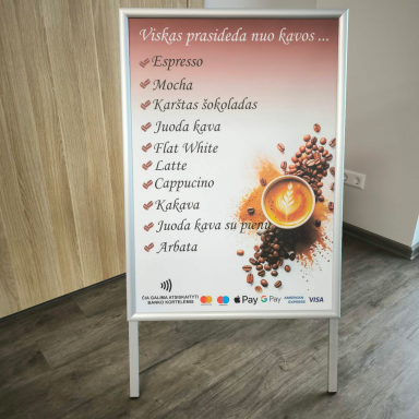 Reklaminis stovas A1 DVIPUSIS Reklaminis stovas A1 DVIPUSIS