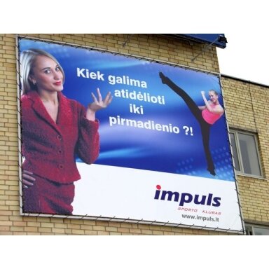 Reklaminis tentas PVC kvadratinis Reklaminis tentas PVC kvadratinis