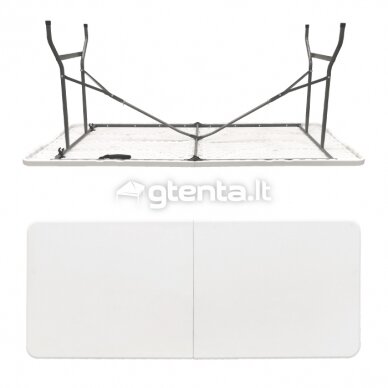 Sulankstomas stalas 150 cm Baltas