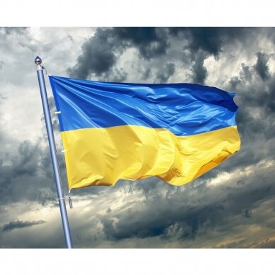 Ukrainos vėliava 200x300cm rišama prie stiebo