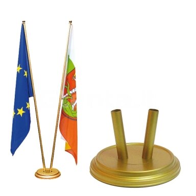 Vėliavos stovas STANDART D34 DVIVIETIS geltonas Vėliavos stovas STANDART D34 DVIVIETIS geltonas