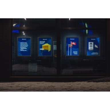 VIENPUSIS ŠVIEČIANTIS SLIM LED RĖMELIS B2