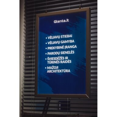 VIENPUSIS ŠVIEČIANTIS SLIM LED RĖMELIS B2