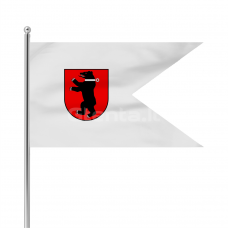Žemaičių vėliava su ,,meška raudoname skyde'' (su antkakliu)