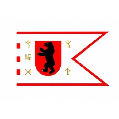 Žemaitijos vėliava su ,,runomis'' (be antkaklio) (4) 2